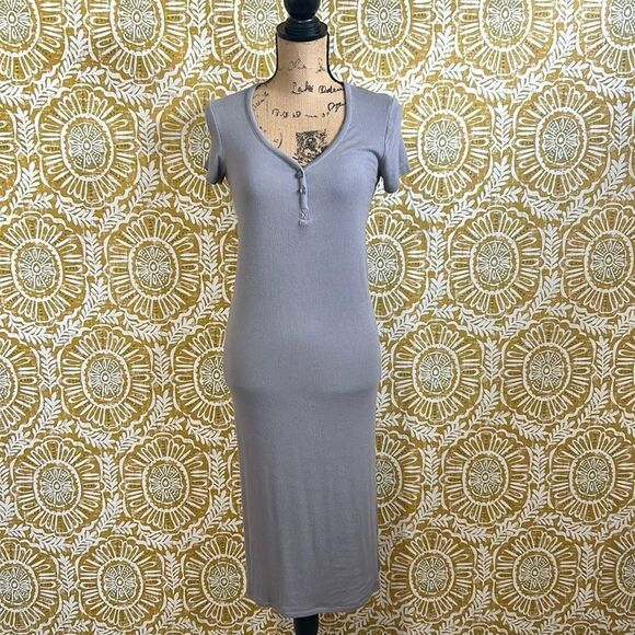 NWT ATM Anthony Thomas Melillo Modal Rib Knit Stretch Midi Dress in Snake size S - Picture 6 of 12